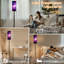 Lampe sur pied lumineuse nébuleuse de l'espace extra-atmosphérique ciel étoilé mauve tons bleus lampe sur pied moderne avec télécommande interrupteur au pied ampoule abat-jour grand poteau d'angle pour le salon chambre bureau