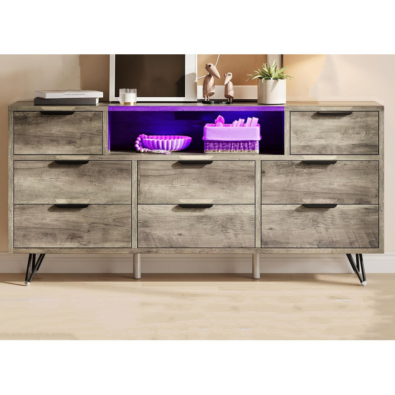 39.5cm W 8 - Drawer Chest of Drawers, Light Antique