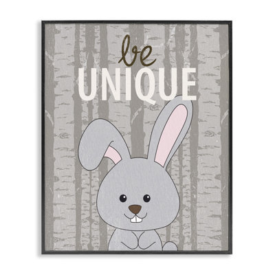 «Be Unique Woodland Bunny», estampe numérique, conception de Kim Allen