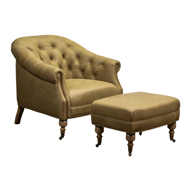 Chaise Corrine, Cuir véritable Seagrass