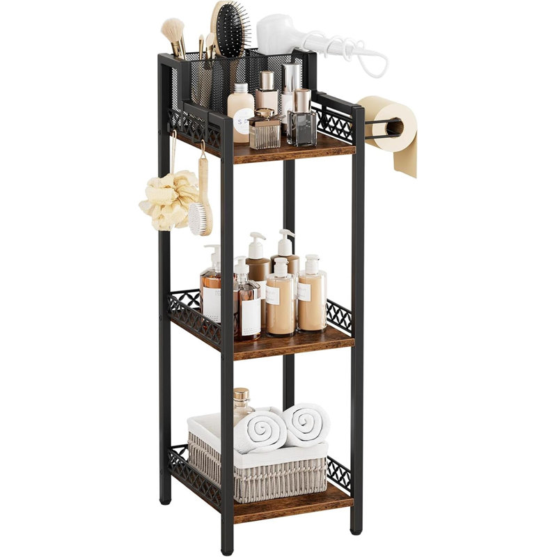 Étagère de rangement et d'organisation pour salle de bain, support pour sèche-cheveux