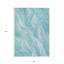 Tapis extérieur lavable abstrait bleu sarcelle 8 pi x 10 pi bleu turquoise et ivoire