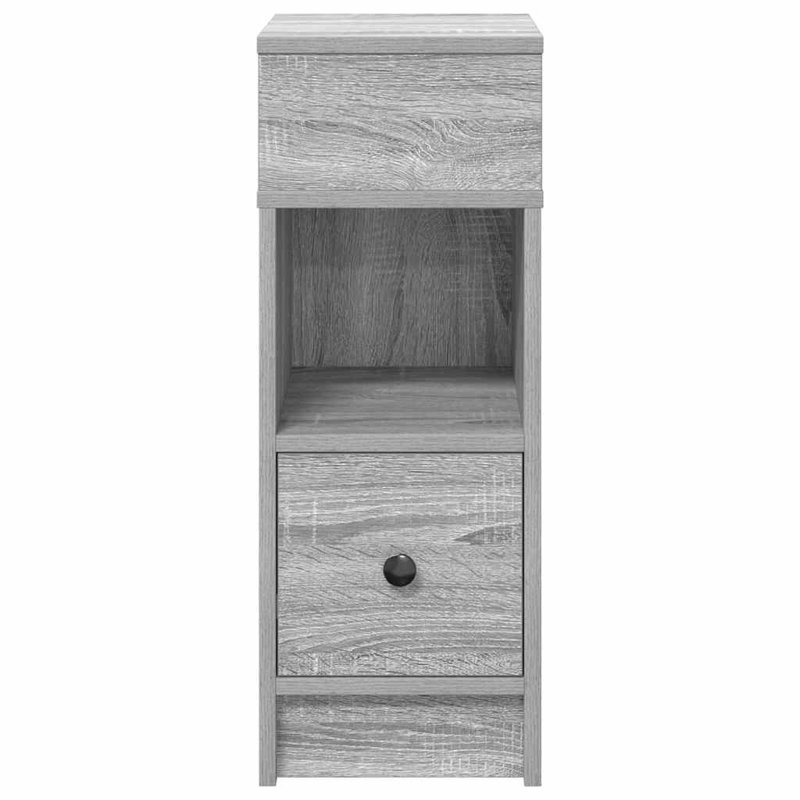 Bedside Cabinets 2 Pcs With Drawer 25X31x66 Cm, Grey Sonoma, 1