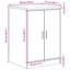 Solid Wood Single Storage Cabinet ( 85cm H x 60cm W x 51cm D)-349025518