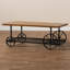 Wheel Coffee Table with Storage