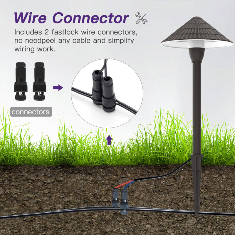 Bronze Aluminum LED Pathway Light Kit, 4 Pack