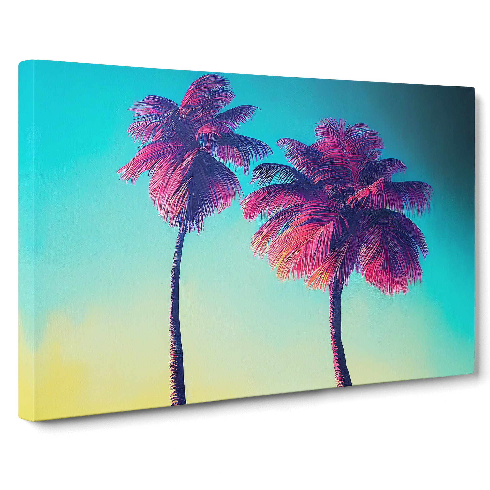 17 Stories Painted Palm Trees Vol.1 - Wrapped Canvas Graphic Art ...