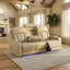 Canapé inclinable électrique en cuir Beige