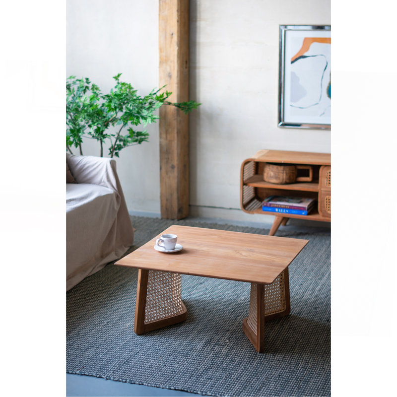 27.6X27.6X13.8" Teak Coffee Table