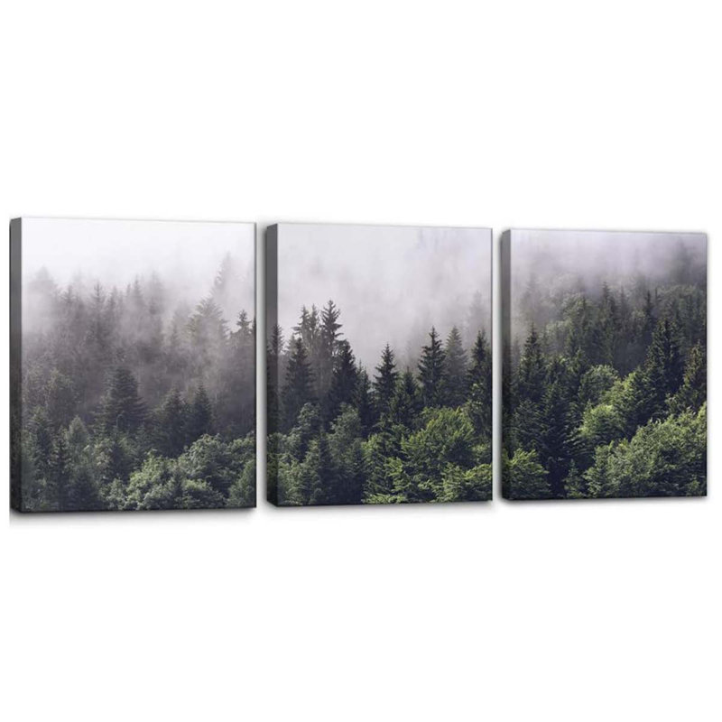 3 Piece Wrapped Canvas Print, 40 cm H x 90 cm W