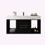 Meuble-lavabo suspendu de 100 cm (39,4 pouces) avec lavabo en céramique, 2 tiroirs et 2 espaces de rangement, meuble mural moderne avec poignées en métal