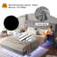 4ft6 Upholstered Bed With 2 Bedside Lamps,charging Socket-1435240064-1435240126