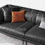 Canapé modulaire noir en cuir véritable-108612994-108612997