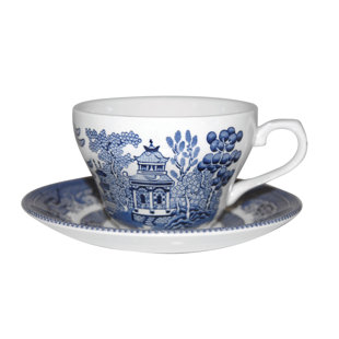 Ceramic Teacup and Saucer