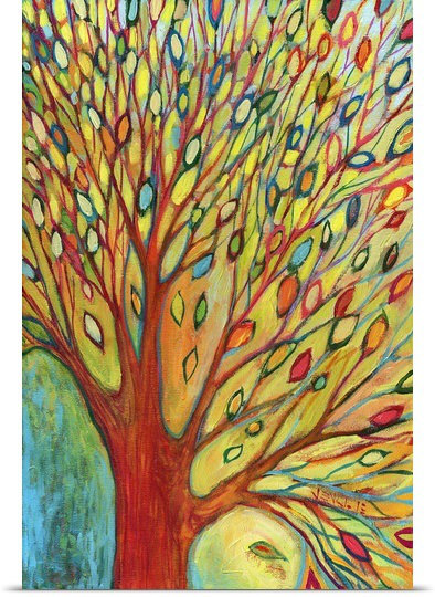 Nolani «Rainbow Tree In Autumn», reproduction d'art, H 60 po x l 40po x P 1,5 po, Toile