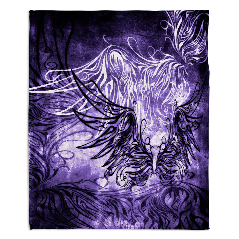  Couverture douce en sherpa, 51 po x 60 po, Raisin