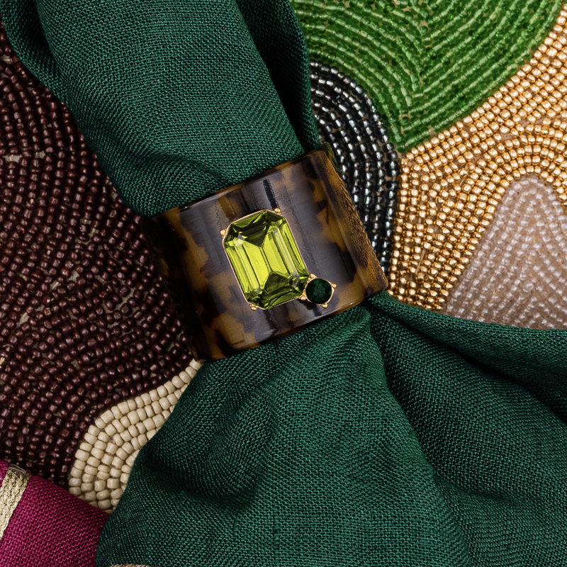 Linen Square Napkins, Hunter Green