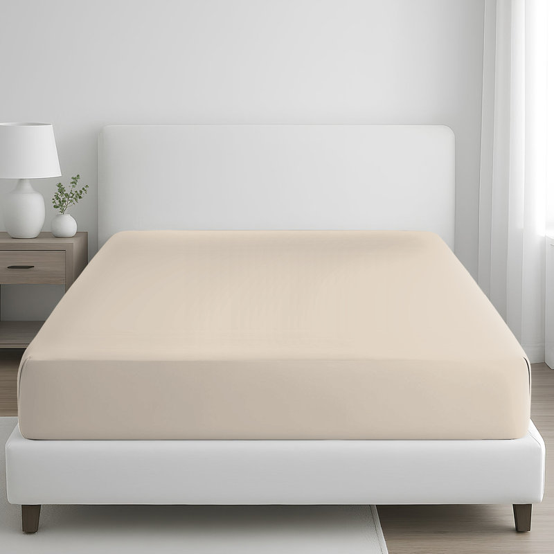 100% Egyptian Cotton Extra Deep Fitted Sheet 35cm – Hotel Collection, Soft Touch, Breathable & Long-Lasting Elastic