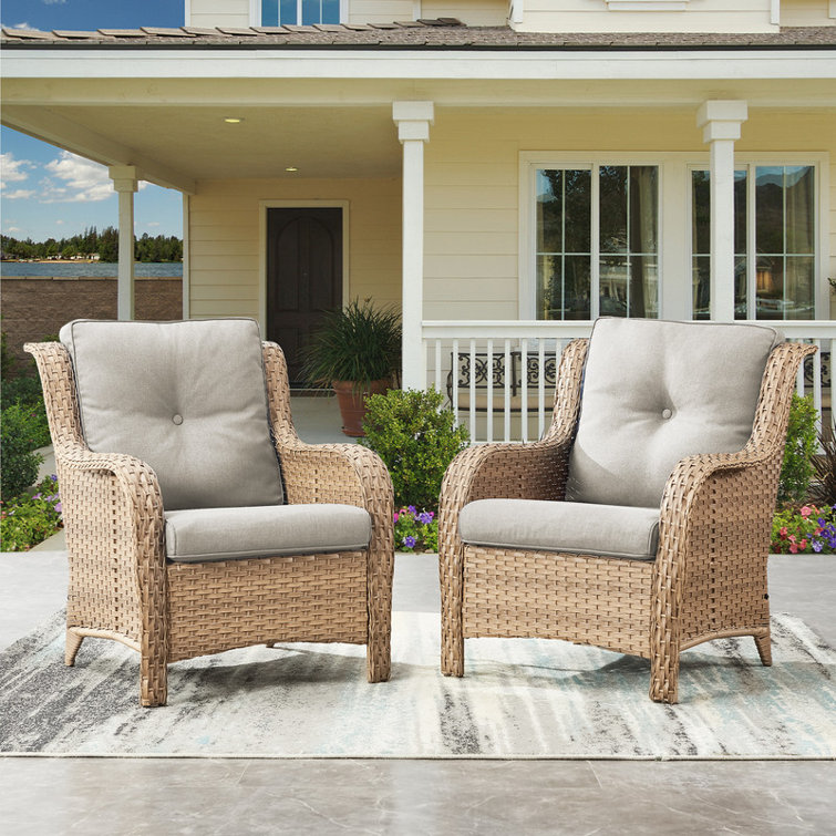 Red Barrel Studio® Patio Chair with Cushions & Reviews | Wayfair