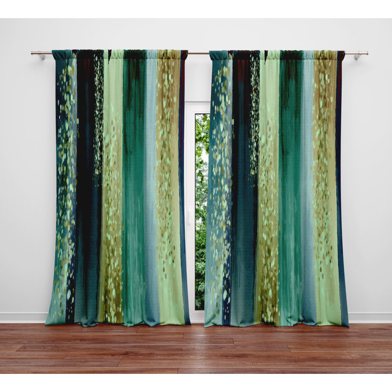 Semi Sheer Curtain Panel Pair, 20" W x 52" L