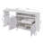 41"-79" Cloud Wave Extendable Sofa Bar Table Cabinet Behind Couch Pub Table with LED