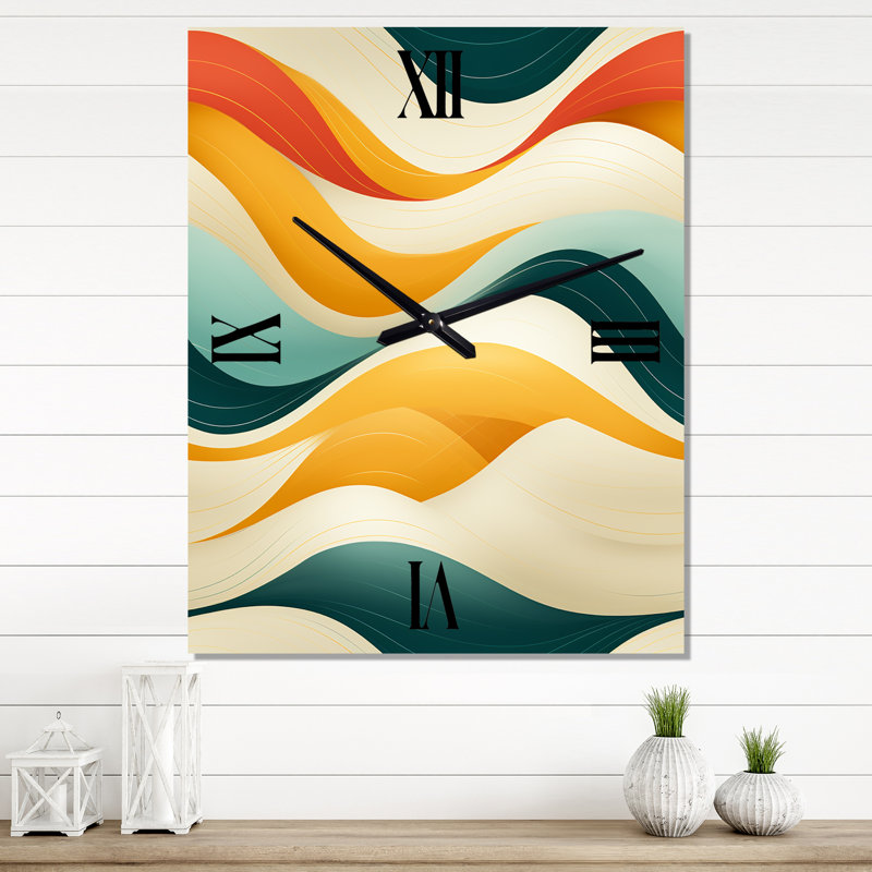 Janace - Horloge murale Mid-Century abstraite, Petit
