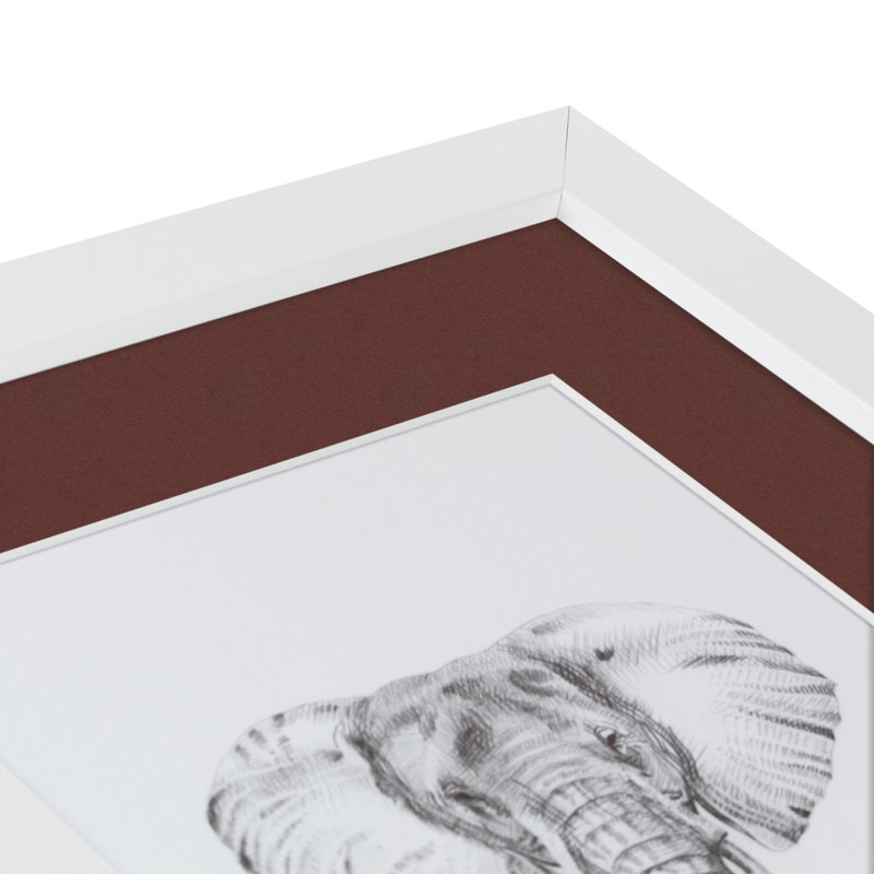 Cadre pour photo simple blanc mat 10 "x 10", Marron