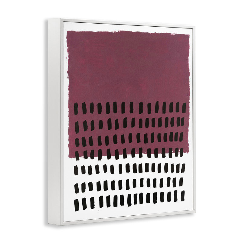  Art de la giclée à pois rouges par Michael Willett, H 30 po x l 24 po, Estampe numérique encadrée blanc bord de mer