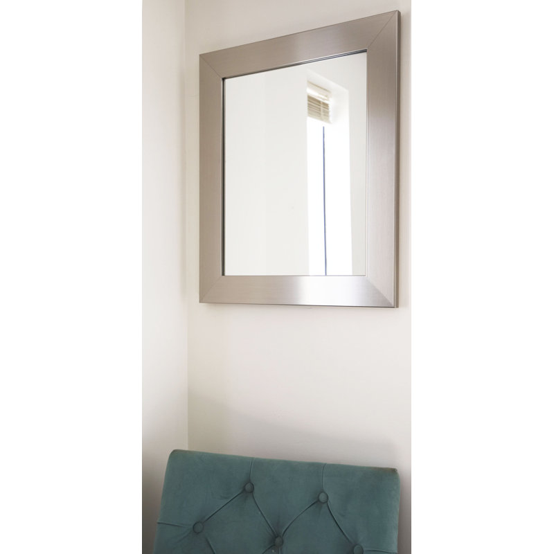 Tieger Mirror, 36" H x 32" W, Brushed Nickel