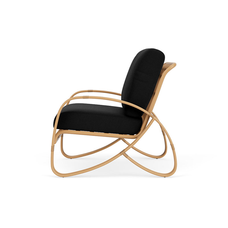 Riviera Outdoor Lounge Chair, Canvas Black