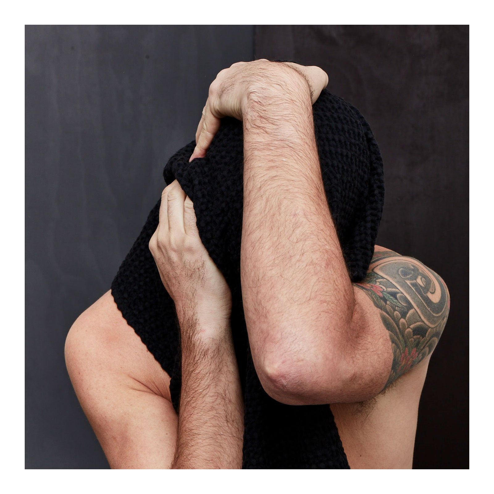 Simple Cotton Hand Towel, Black, Bath Sheet - 1 Pack