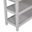 Lit mezzanine simple avec rangement pour bureau et tablettes, gris - Fabrication en bois massif pour un espace de rangement robuste et efficace-1391670593-1391670592