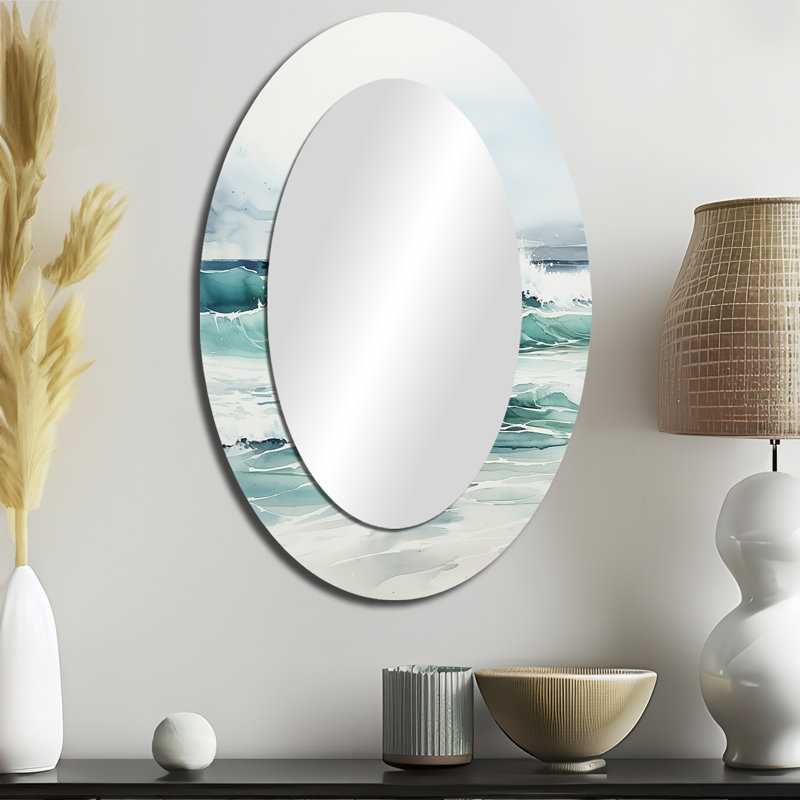 Miroir mural turquoise turquoise, 36 po x 24 po