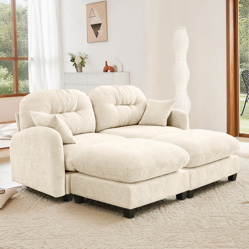 Canapés modulaires Cloud avec tissu en chenille de qualité supérieure, dossier capitonné, conception ergonomique et installation facile pour divers espaces