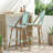 Outdoor French 29.5 Inch, Of 2, Teal, Finish, , For Party 29.5" And Aluminum , Rust Frame, Garden Seating