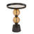 Modern Mirrored Top Side Table with Metal Base Contemporary Orb Accent Table-336233578-342056152