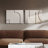 2 Pieces Japandi Abstract Wall Decor For Living Room 3D Hanging Art In White-143208490