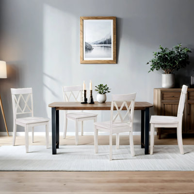 Brookner Wood Cross-Back Dining Chairs