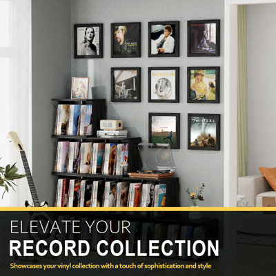 3 Pack 12x12 Vinyl Record Frame Black, Display Vinyl Covers, Album Frames For Vinyl Records, Black