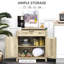 Garde-manger autoportant Enochs avec tablette réglable pour le salon, bois-326914277