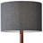 21" Brown Solid Wood Table Lamp With Dark Gray Drum Shade-416256920-473970620