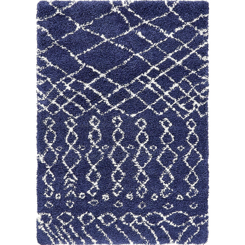 Paquette Geometric Shag Area Rug, Rectangle 152 x 244cm