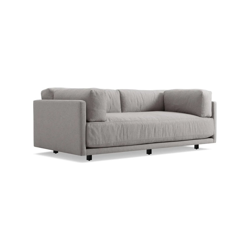 Sunday Sofa, Agnew Gray Textured Basketweave, 30" H x 102" W x 40" D