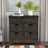 Bueno Wood  Storage Cabinet with Two Drawers and Four Classic Rattan Basket-676626526