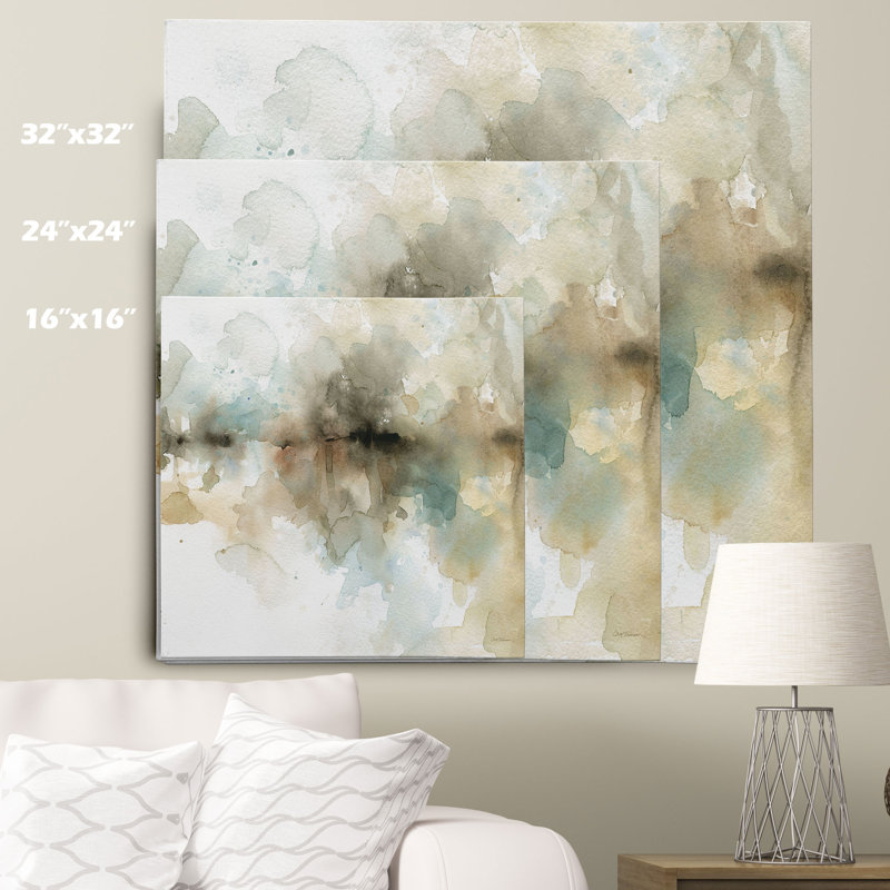 'Island Mist II' Painting Print on Wrapped Canvas, 16" H x 16" W x 1.5" D