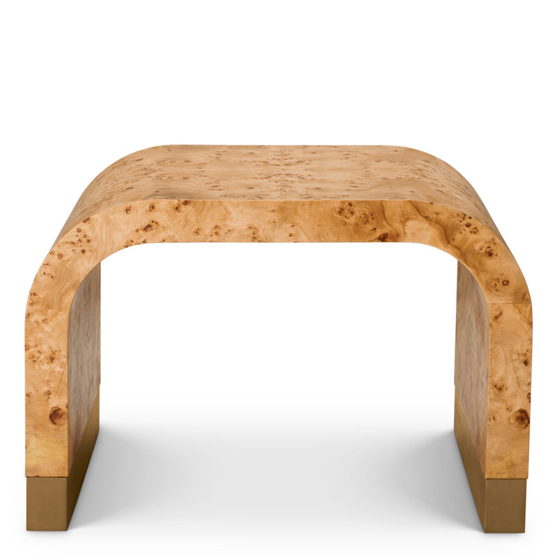 Side Table Quinton Light Brown Mappa Burl Veneer