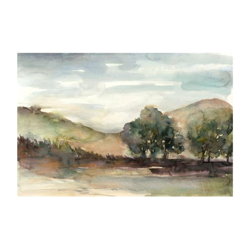 Moodscape Print by Sara Brown, 30" H x 45" W x 1.5" D, Knife Gel