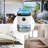 Kloudic 6 Pints (100 oz) Table Top Dehumidifier for Rooms, Basements, Up to 4800 Cubic Feet (1500 sq.ft/3h), 2X Efficient Dehumidification, 2.3L Water Tank, Worry-free Auto Shut Off, White