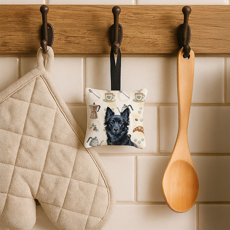 Ornement carré en tissu Schipperke, Schipperke