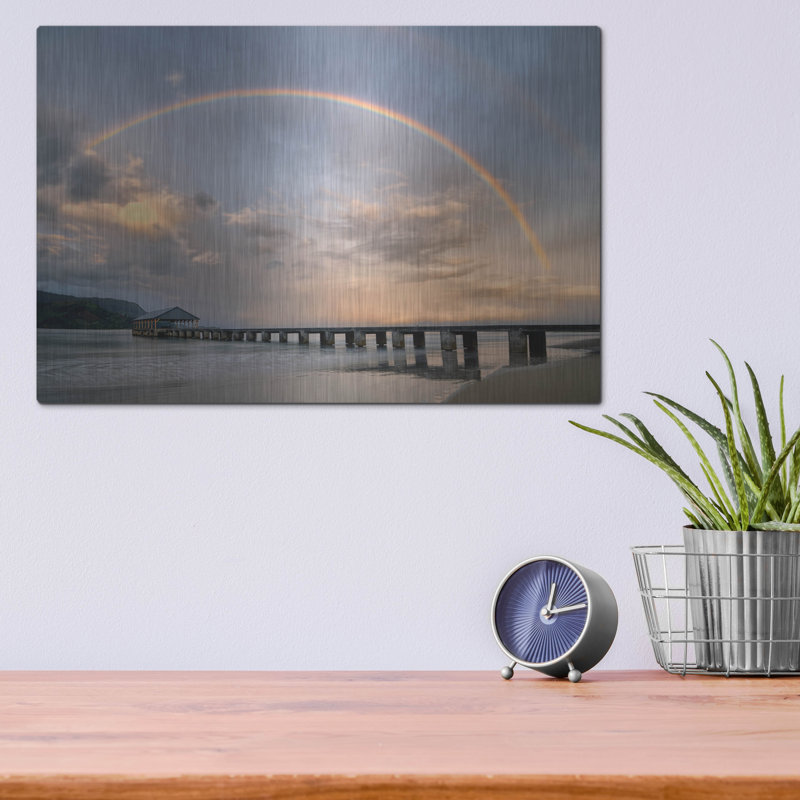 " Rainbow Pier " by Dennis Frates, 12" H x 16" W